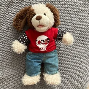 Build-A-Bear Dog with jeans and T-shirt
